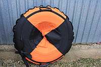 Тюбинг надувной Плюшка надувная Сани-тюбинг Ватрушка надувная 100см до 150 кг Черно-оранжевый r_1300