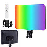 Світлодіодна панель для фотостудії Camera light PM-36 RGBW 3000K-6500K + Штатив, фото 3
