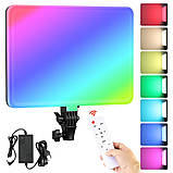 Світлодіодна панель для фотостудії Camera light PM-36 RGBW 3000K-6500K + Штатив, фото 8