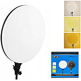 Кругла світлодіодна LED-лампа для фотостудії Camera light PF-26 + Штатив, фото 11