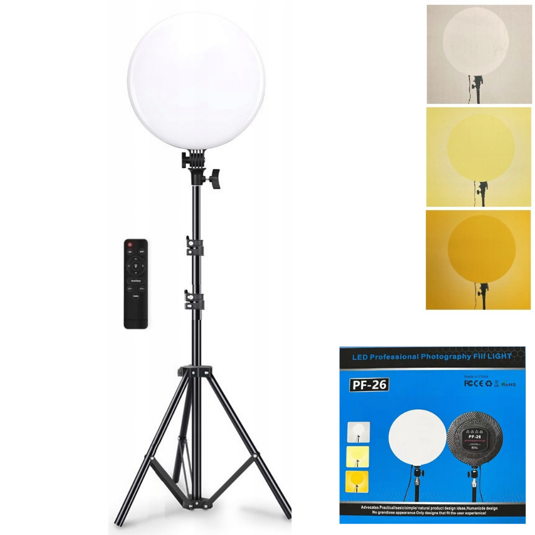 Кругла світлодіодна LED-лампа для фотостудії Camera light PF-26 + Штатив