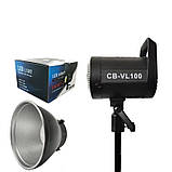 Професійне постійне світло Led light CB-VL 100 Студійна відеолампа, стробоскоп для фотознімання, фото 6