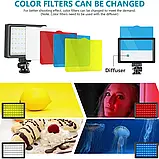 Світлодіодна лампа LED Square Fill Light 10 х15 см відеосвіт із кольоровими фільтрами для фото, фото 5