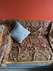 Покривало марселеве-гобеленове "Елегант" | 150x220 см. Коричневий