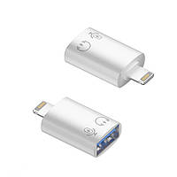 Адаптер перехідник UKC OTG USB 3.0 Lightning White