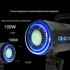 Професійне постійне світло Led light CB-VL 100 Студійна відеолампа, стробоскоп для фотознімання, фото 3