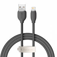 Кабель Baseus Jelly Liquid Silica Gel Fast Charging Data Cable USB to Lightning 2.4A 1.2m Black (CAGD000001)