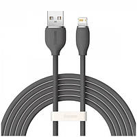 Кабель Baseus Jelly Liquid Silica Gel Fast Charging Data Cable USB to iP 2.4A 2m Black (CAGD000101)