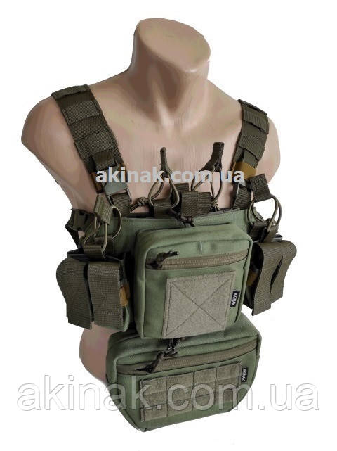 Нагрудник тактичний Akinak ремінно плечова система D3 Chest rig з напашником