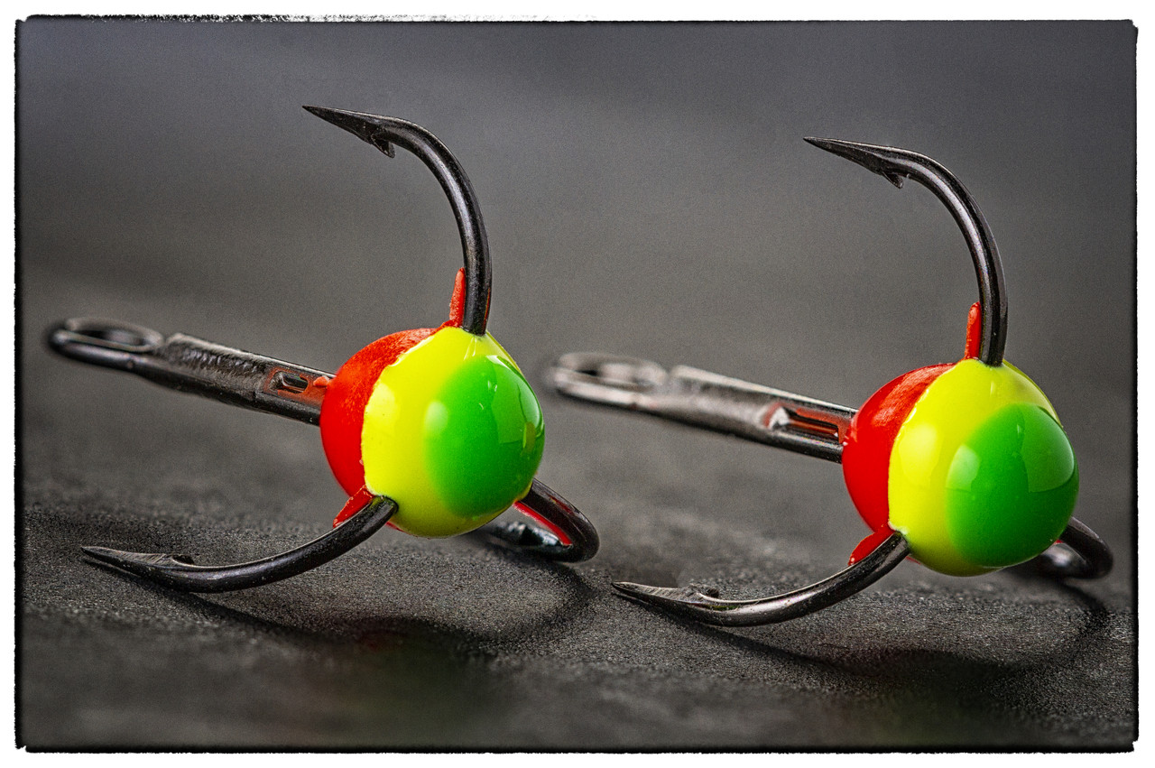 Трійник з краплею для балансирів та зимових блешень " світлофор " Col 5 №12, фото 1