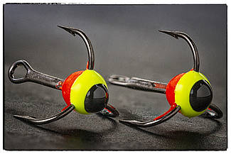 Трійник з краплею для балансирів та зимових блешень " світлофор " Col 2 №12