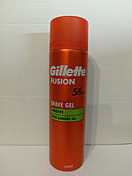 Гель для бритья Gillette Fusion 5 Sensitive для чувствительной кожи, 200 мл