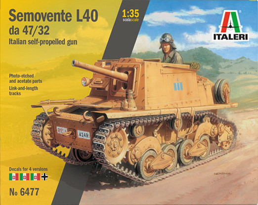 Пластикова модель  1/35 Italeri 6477 італійська самохідна установка Semovente L40 da 47/32
