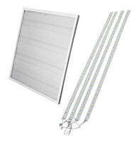 Светодиодная потолочная панель 600х600 "призматик" 36W Белый, Колотый лёд + Ремкомплект для панелей 60х60 36W