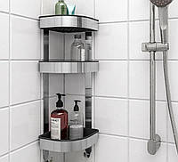 Металлические полочки для ванной комнаты, Угловая полка в ванную нержавейка IKEA, ALX
