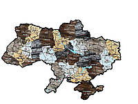 Мапа україни пазли дерев'яні,Фігурний дерев'яний пазл мапи України з областями, А3,