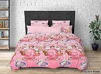 "принцессы" полуторный комплект постельного белья 145/215 см с детским рисунком, ткань сатин 100% хлопок