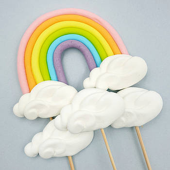 Набір цукрових прикрас Slado Веселка з хмарками
