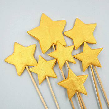Набір цукрових прикрас Slado Зірочки золоті — 7 шт.