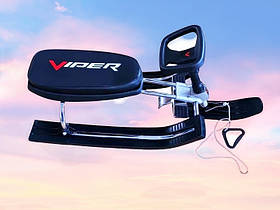 🔥✅ Дитячий снігокат Viper Мустанг Mustang VSP, Азимут Хромований, Снігохід Санки з кермом сніжний скутер