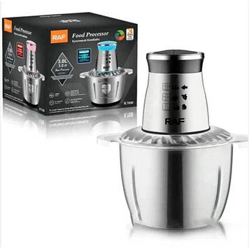 Кухонний комбайн RAF R.7030 це портативний і багатофункціональний подрібнювач, блендер, м'ясорубка, млин для швидкого подрібнення