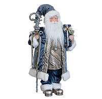 Новогодняя фигурка под елку "Санта с посохом" 61 см, декор на новый год, фигурка санты для новогоднего декора