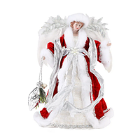 Новогодняя фигурка под елку "Різдвяний янгол" 41 см., Червоний, декор на новый год