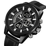 Кварцовий чоловічий цифровий годинник Skmei 2235BKBK Black, фото 2