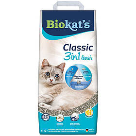 Бентонітовий наповнювач для котячого туалету Biokats Classic Fresh 3in1 Cotton Blossom 10л