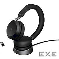 Наушники Jabra Evolve2 75 MS Stereo USB-A + База Black (27599-999-989)