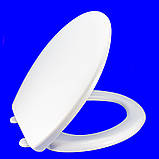 Сидіння для унітаза "425 х 372 мм" Кріплення осями 15-16 см., фото 4