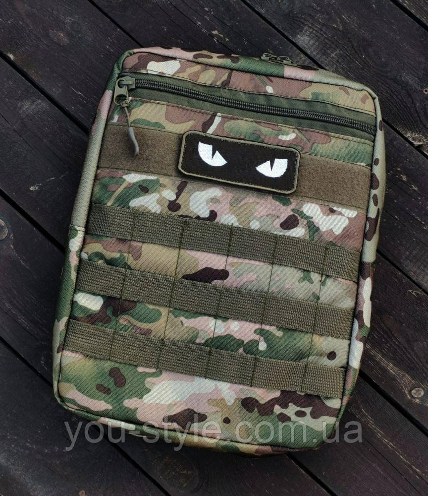 Тактичний штурмовий рюкзак на плитоноску мультикам