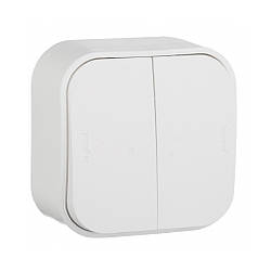 Forix-Quteo вимикач 2-клавішний зовнішній IP20 білий, Legrand, 782402