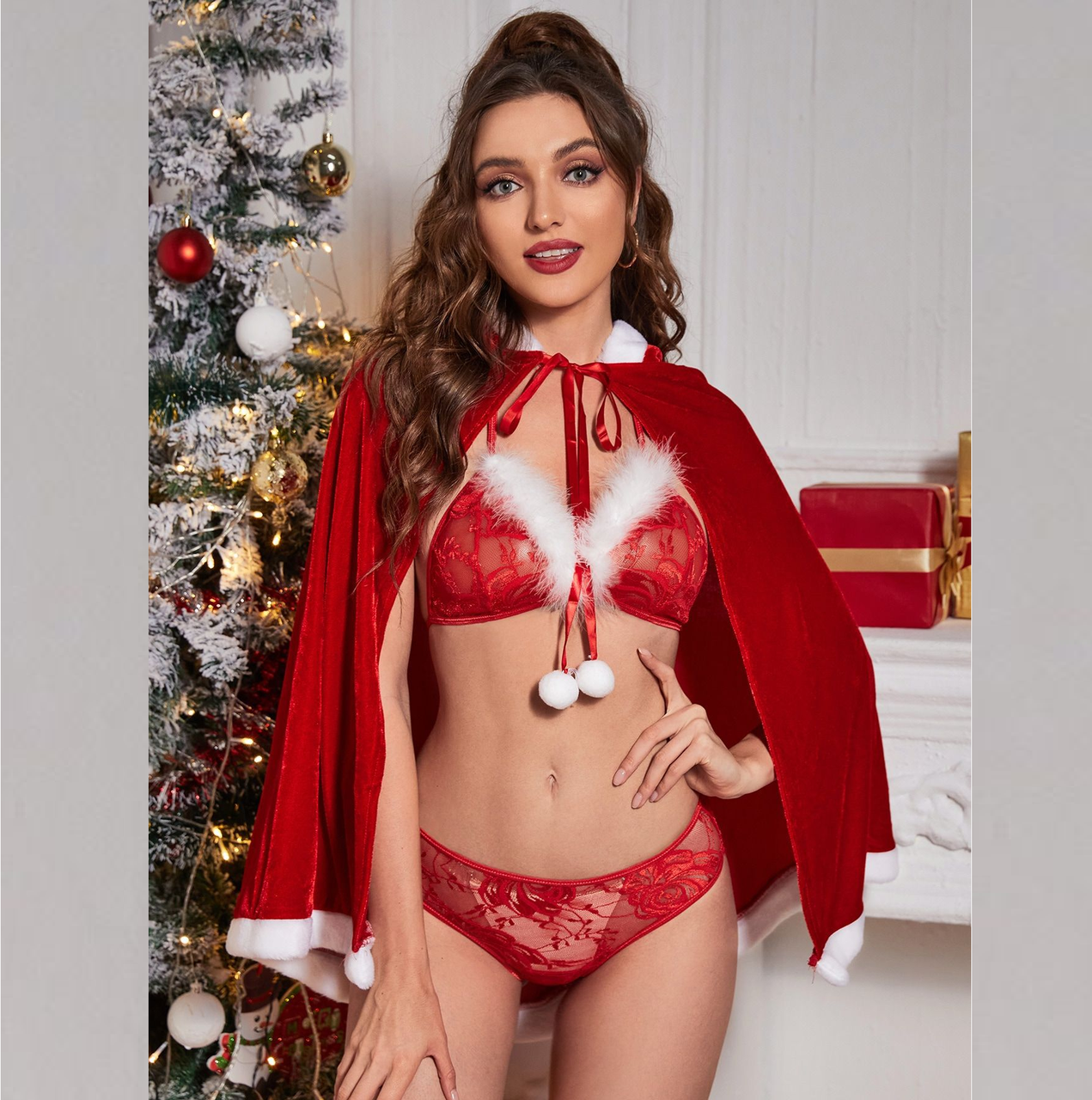 Сексуальне новорічне вбрання,новорічна білизна Снігуроньки Розмір L(48)
