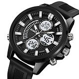 Чоловічий кварцовий цифровий годинник Skmei 2235BKWT Black-White, фото 2