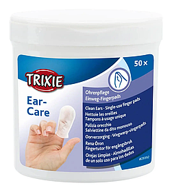 Одноразові серветки на палець для чищення вух тварин 50 шт/уп Trixie ТХ-29392