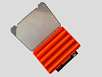 Двухсторонняя коробка для больших воблеров XXL 25х19.5х5.5 см (Оранжевая)