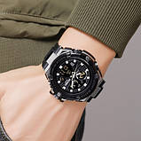 Чоловічий кварцовий цифровий годинник Skmei 2119SI Silver, фото 4