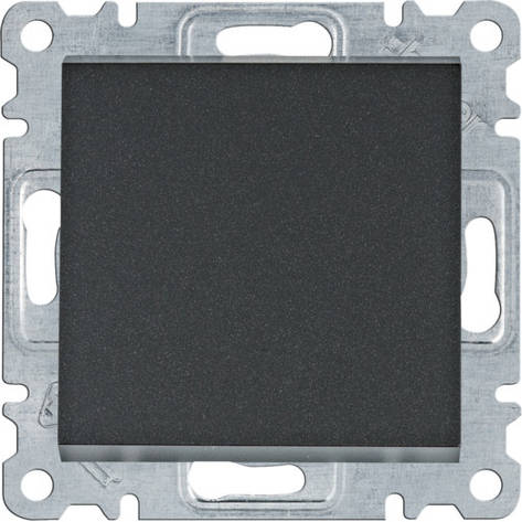 WL0113 Вимикач 1-тактовий Lumina чорний 10АХ/230В Hager, фото 1