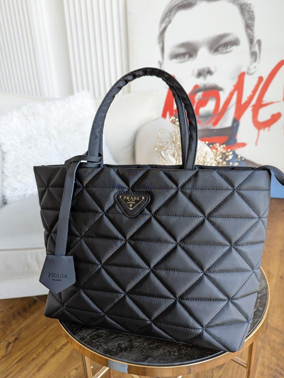 Сумка жіноча Prada чорна шопер сумочка Прада нейлонова (ID#2036554904 ...