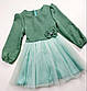 Святкова сукня на дівчинку, на зріст  116, , колір зелений, фото 6