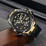 Чоловічий кварцовий цифровий годинник Skmei 2119BKGD Black - Gold, фото 2
