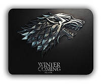 Коврик компьютерный Игра престолов Game of Thrones эмблема Старка 18х22 см (k124)