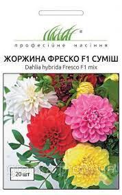 Квіти Жоржина махрова Фреско F1 суміш 10 шт