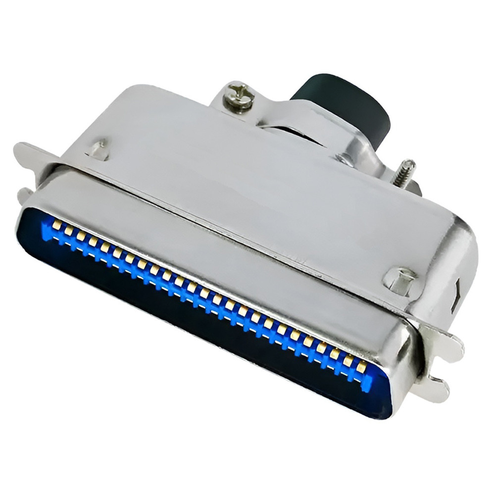 Роз'єм Centronics вилка 50 контактів з корпусом для паяння на кабель (CENC-50M), фото 1