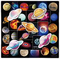 Стикерпак вінілові наліпки ПЛАНЕТИ стікери 50 шт