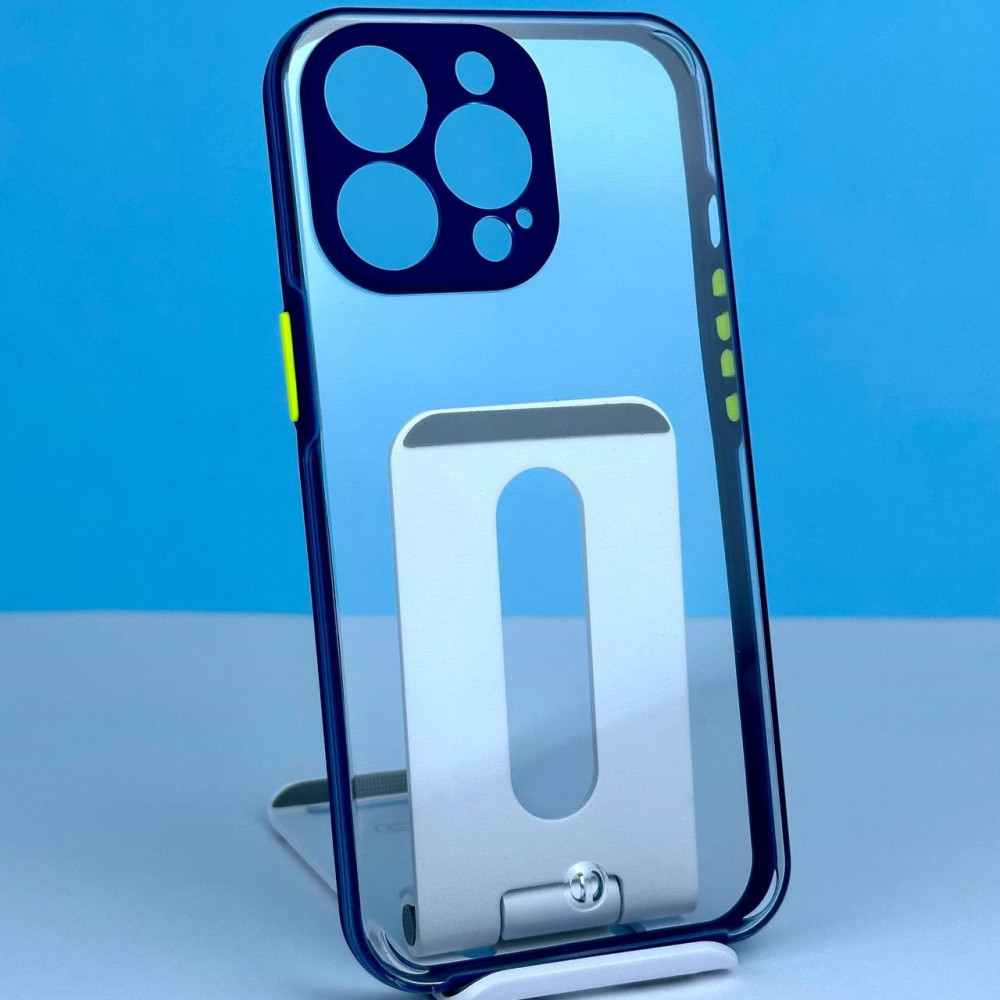 Накладка Totu Transparent з закритою камерою IPhone 11 Pro Синій, фото 1