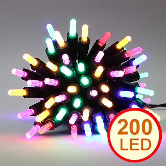 Гірлянда новорічна Самоцвіти 200 LED 16 м