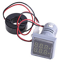 Цифровой Вольтметр-амперметр переменного тока LED AC 60-500V 100A Красный