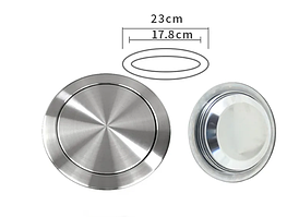 Кришка- люк з нержавіючої сталі для сміття, врізна в стільницю 230 мм